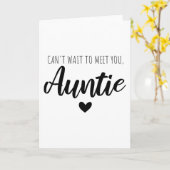 Kan niet wachten om je tante te ontmoeten kaart (Gele Bloem)