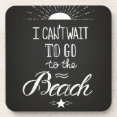 Kan niet wachten om naar het strand te gaan onderzetter (Voorkant)