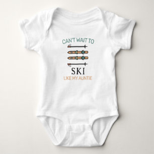 Kan niet wachten om te skiën als mijn tante - Skië Romper