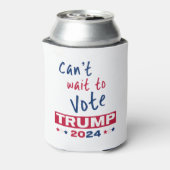 Kan niet wachten om te stemmen TRUMP 2024 Blikjeskoeler (Blikje Achterkant)