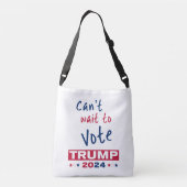 Kan niet wachten om te stemmen TRUMP 2024 Crossbody Tas (Achterkant)