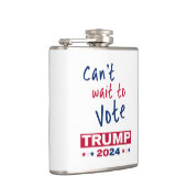 Kan niet wachten om te stemmen TRUMP 2024 Heupfles (Rechts)
