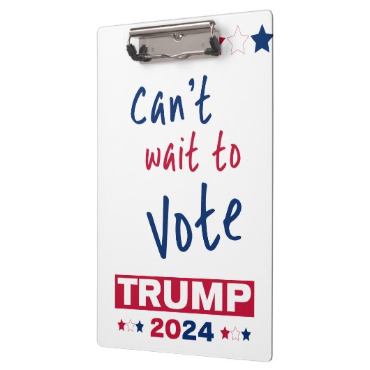 Kan niet wachten om te stemmen TRUMP 2024 Klembord (Links)