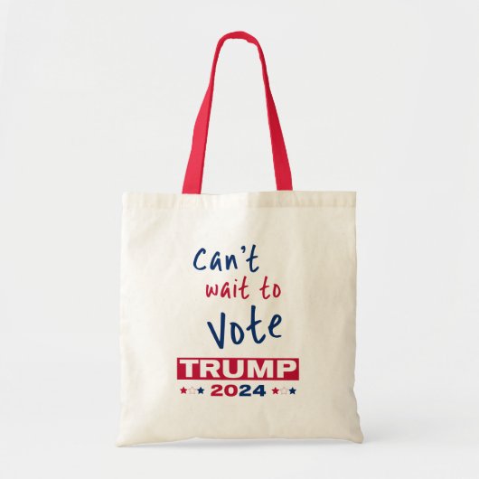 Kan niet wachten om te stemmen TRUMP 2024 Tote Bag (Voorkant)