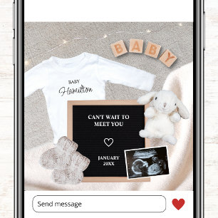 Kan niet wachten om u te ontmoeten Winter foto zwa Aankondiging
