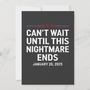 Kan niet wachten tot deze nachtmerrie Trump 2025 b Kaart
