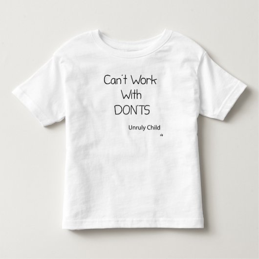 Kan niet werken met don'ts kinder shirts (Voorkant)