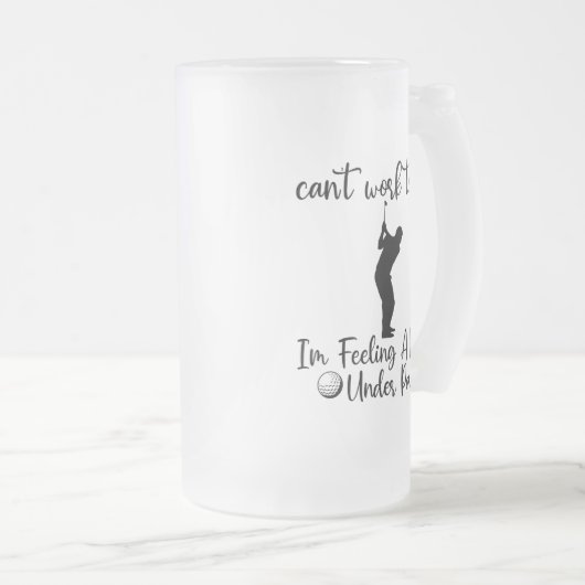 KAN NIET WERKEN MET GOLF SPELEN MATGLAS BIERPUL (Voorkant rechts)