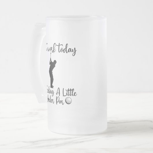 KAN NIET WERKEN MET GOLF SPELEN MATGLAS BIERPUL (Voorkant links)