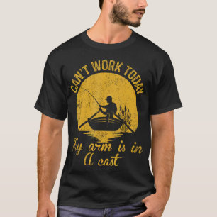 Kan niet werken Vandaag is mijn arm in een gegoten T-shirt
