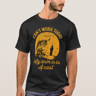Kan niet werken vandaag mijn arm is in een gegoten t-shirt