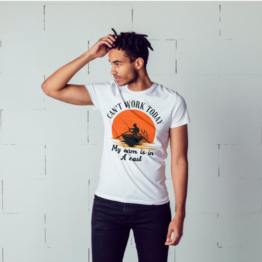 Kan niet werken vandaag mijn arm is in een T-Shirt