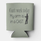 Kan niet werken Vist Humor Blikjeskoeler (Voorkant)