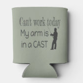 Kan niet werken Vist Humor Blikjeskoeler (Achterkant)