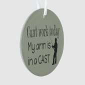 Kan niet werken Vist Humor Ornament (voorkant)