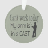 Kan niet werken Vist Humor Ornament (voorkant)