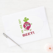 Kan niet worden bijt! ovale sticker (Envelop)