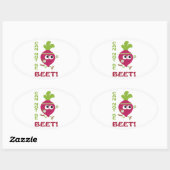 Kan niet worden bijt! ovale sticker (Vel)