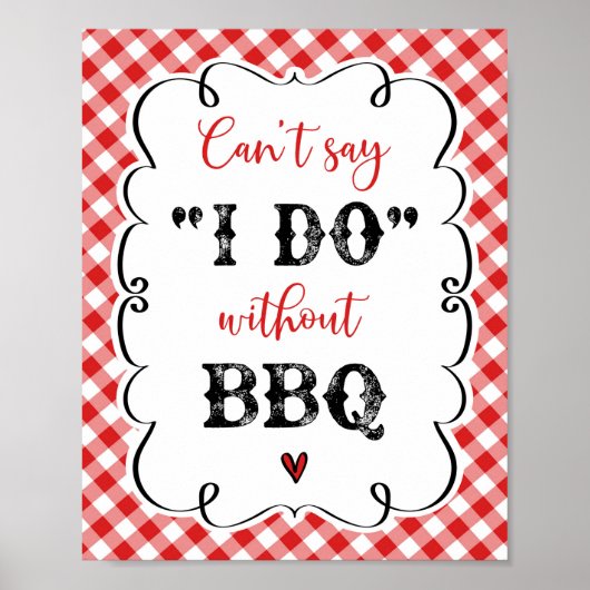 Kan niet zeggen dat ik dat doe zonder BBQ Red Ging Poster (Voorkant)