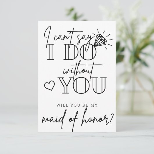 Kan niet zeggen dat ik het zonder jou kan - Voorst Bedankkaart (Staand voorkant)