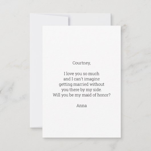 Kan niet zeggen dat ik het zonder jou kan - Voorst Bedankkaart (Achterkant)