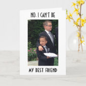 KAN NIET ZIJN-BESTE VRIEND TROUWEN=BRUILOFT HUMOR KAART (Gele Bloem)