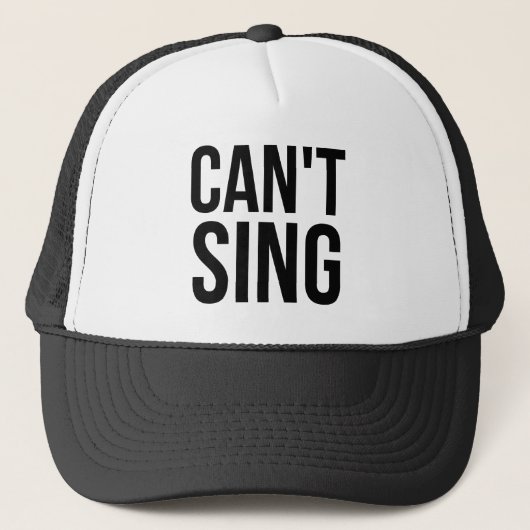 Kan niet zingen trucker pet (Voorkant)