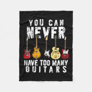 Kan nooit te veel gitaren muziek grappige cadeau fleece deken