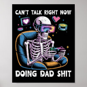 Kan nu niet praten, doe papa dingen Leuke vaders Poster