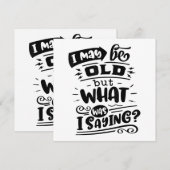 Kan oud zijn, maar wat was ik Gezegde Grappige ver Kaart (Voorkant / Achterkant)