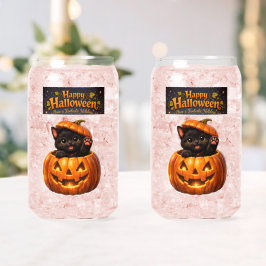 Kan Peking poesje speelse vrolijke Halloween? Blikvorm Glas