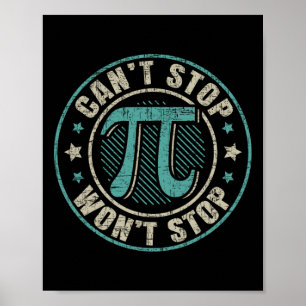 Kan Pi Wont niet stoppen Wiskundige Poster