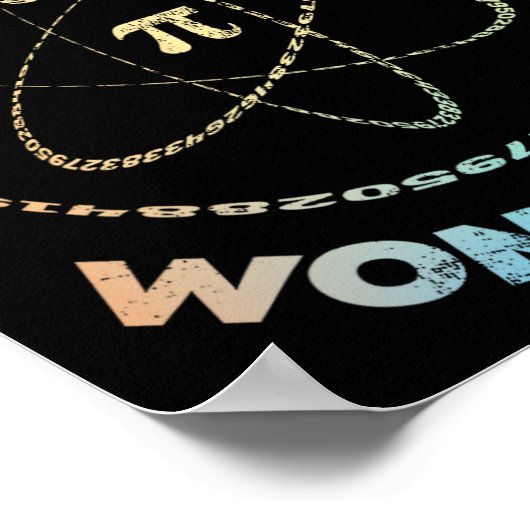 Kan Pi Wont Stop Pi Day Retro  Wiskunde niet stopp Poster (Hoek)