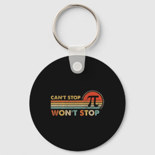 Kan Pi Wont Stop Pi Day Retro Wiskunde niet stopp Sleutelhanger