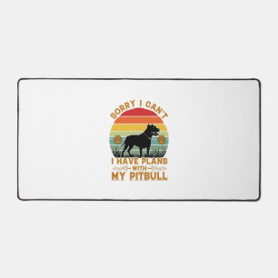 Kan Plannen Hond Pitbull Retro Zonsondergang_1 Bureaumat