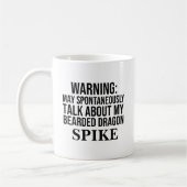 Kan praten over mijn baarddraak aangepaste naam koffiemok (Links)