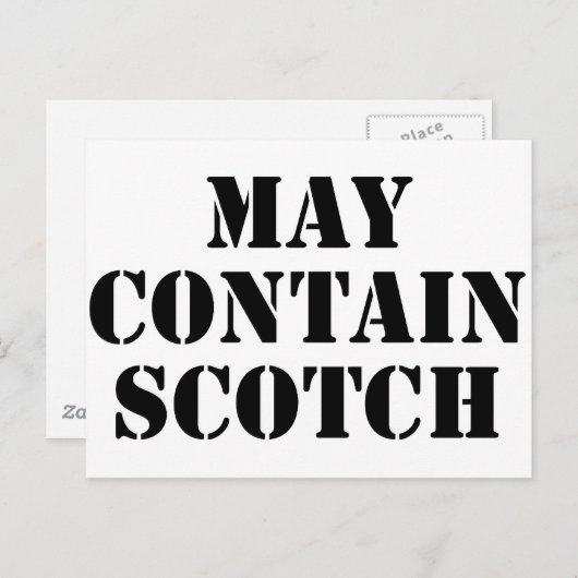 Kan Scotch bevatten Briefkaart (Voorkant / Achterkant)