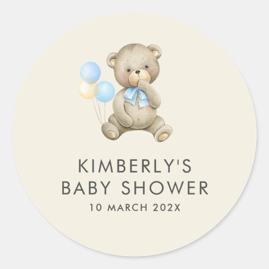 kan snel baby shower wachten ronde sticker (Voorkant)
