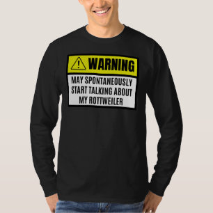 Kan spontaan beginnen met praten over mijn Rottwei T-shirt