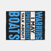 Kan spontaan praten over bootliefhebbers Funny Boa Fleece Deken (Voorkant (Horizontaal))