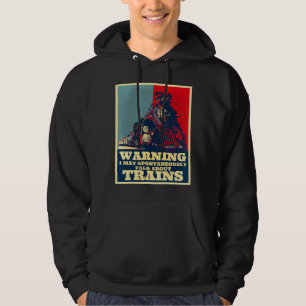 Kan spontaan praten over treinstoomengine hoodie