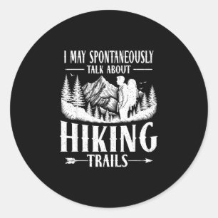 Kan spontaan praten over wandelpaden natuur ronde sticker