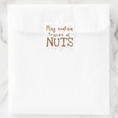 Kan sporen van noten bevatten vierkante sticker (Tas)