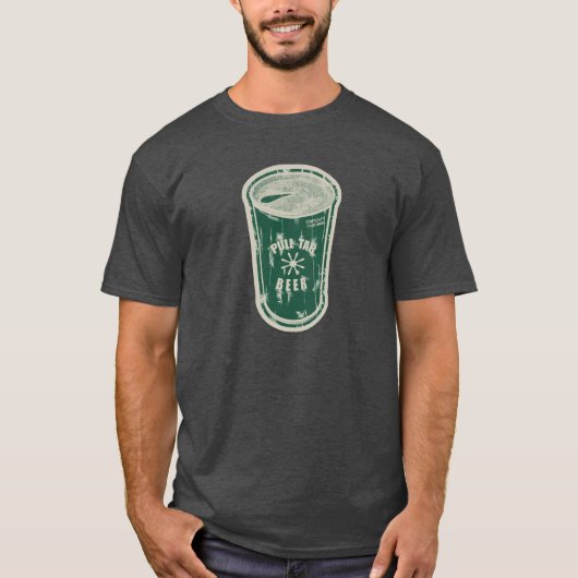 Kan 't 't 'n biertje van 't tapje? Onderdruk Logo T-shirt (Voorkant)
