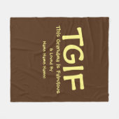 Kan Tekst bewerken, TGIF Dit oma is geweldig Fleece Deken (Voorkant (Horizontaal))