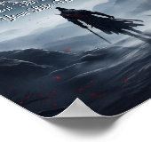 Kan tekst veranderen, Fantasy Inspirerend Warrior Poster (Hoek)