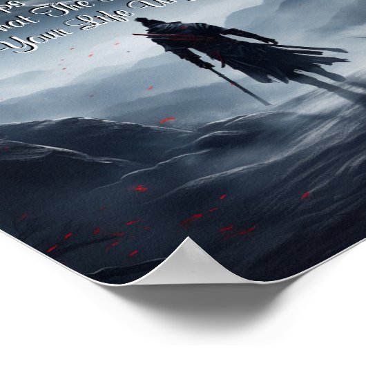 Kan tekst veranderen, Fantasy Inspirerend Warrior Poster (Hoek)