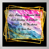 Kan tekst veranderen, het canvas van het leven is poster (Voorkant)