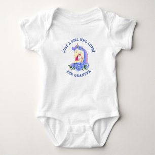 Kan tekstmeisje van haar GRANDPA Unicorn verandere Romper