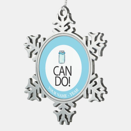 kan tin sneeuwvlok ornament (Rechts)